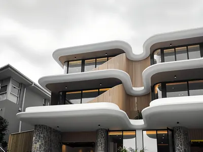 Woodonali woodgrain aluminium on a building facade — Facades project