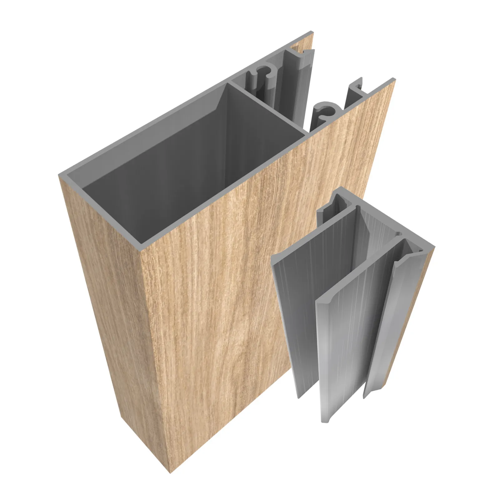 Woodonali woodgrain aluminium batten 70x25mm @6500mm