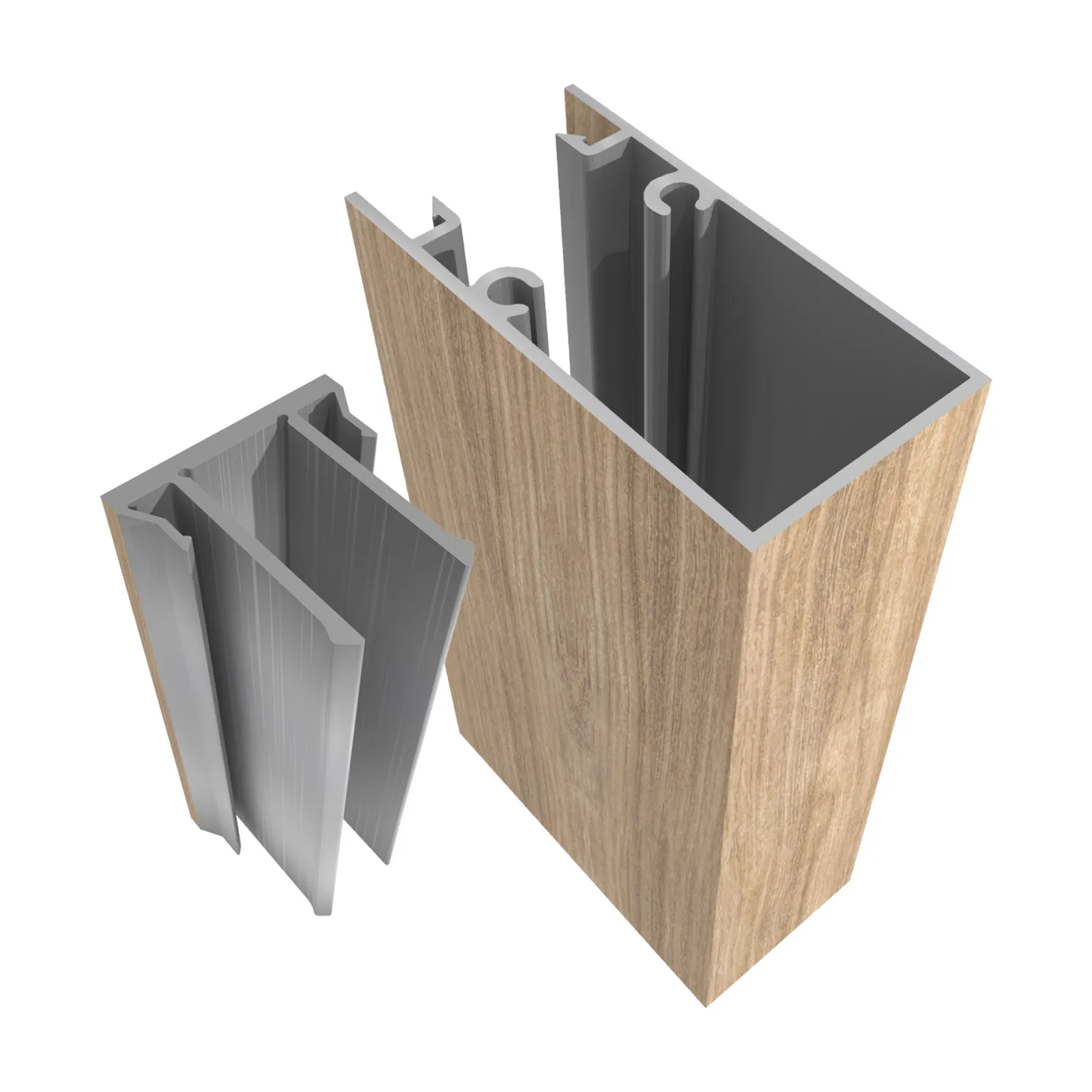 Woodonali woodgrain aluminium batten 50x25mm @6500mm
