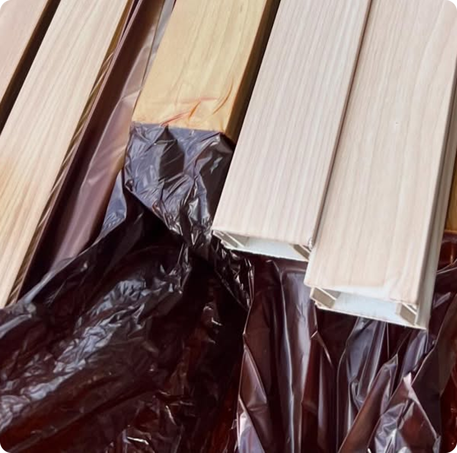 Batten profiles being prepared for sublimation