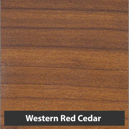 Western Red Cedar woodgrain aluminium finish