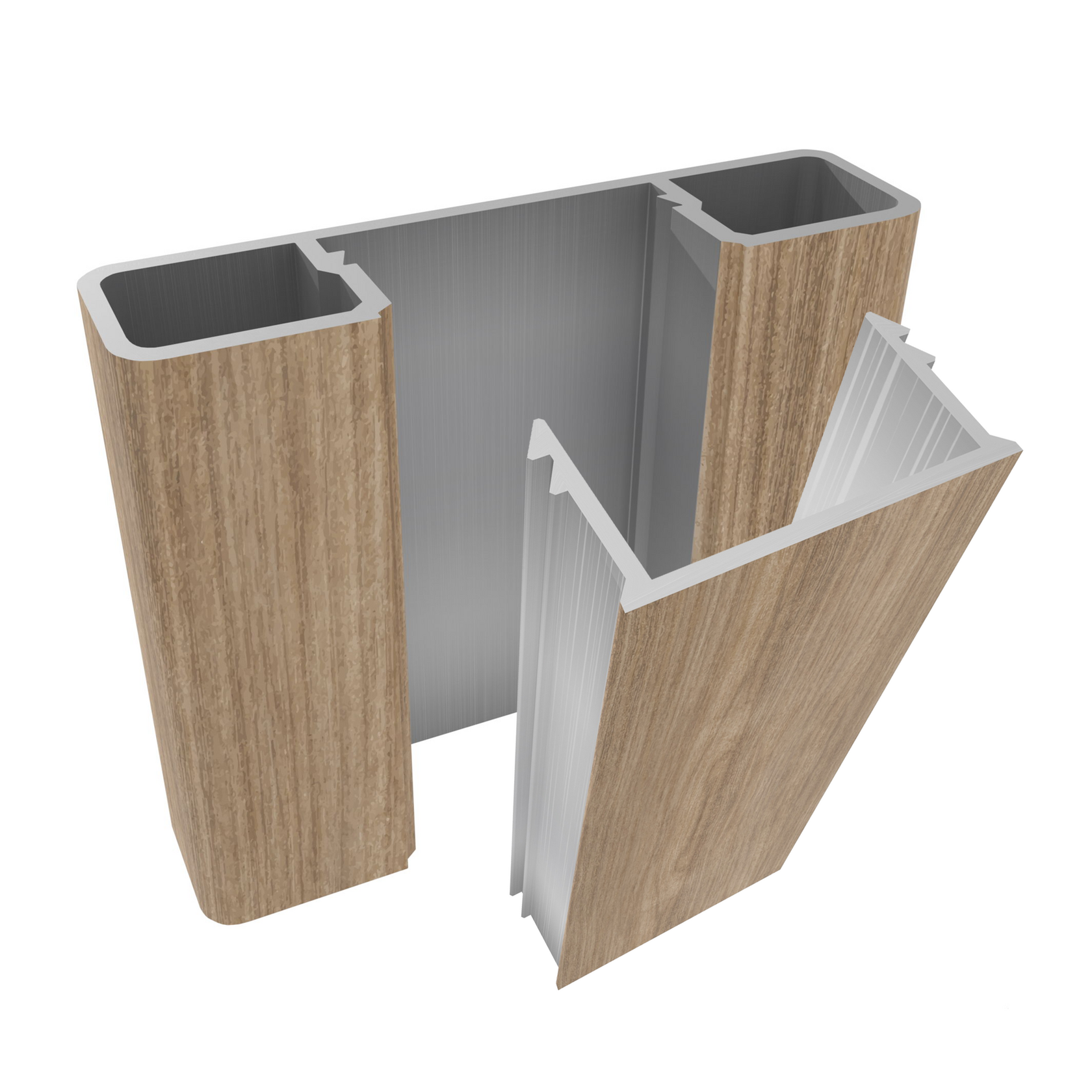 16x65mm Alpha-clip aluminium batten profile